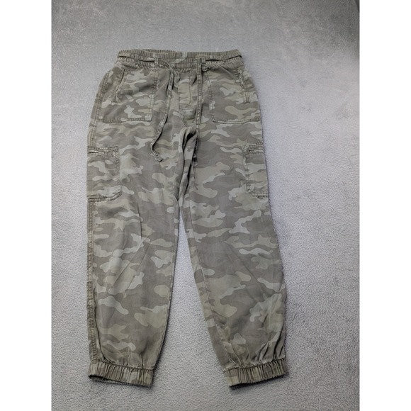American Eagle Outfitters Camo Cargo Jogger Pants Women's Medium Lyocell Grunge - Picture 2 of 12